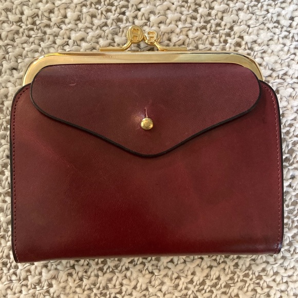 Vintage Etienne Aigner Merlot Red Leather Wallet - Picture 1 of 10
